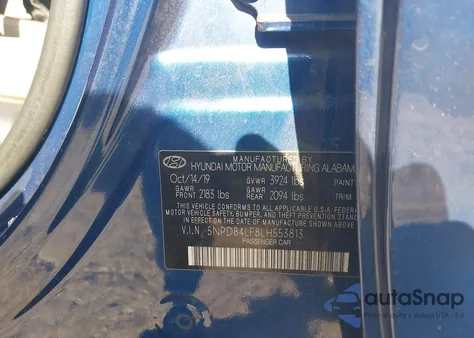 2020 Hyundai Elantra Sel из США, поврежденный, VIN 5NPD84LF8LH553813